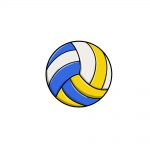 how to draw volleyball image