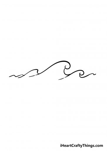 How To Draw A Wave Step By Step - Easy Breaking Wave Drawing