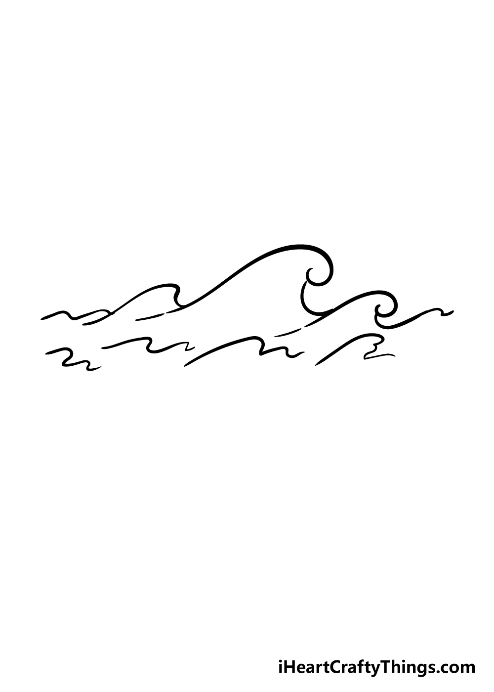 Wave Drawing How To Draw A Wave Step By Step