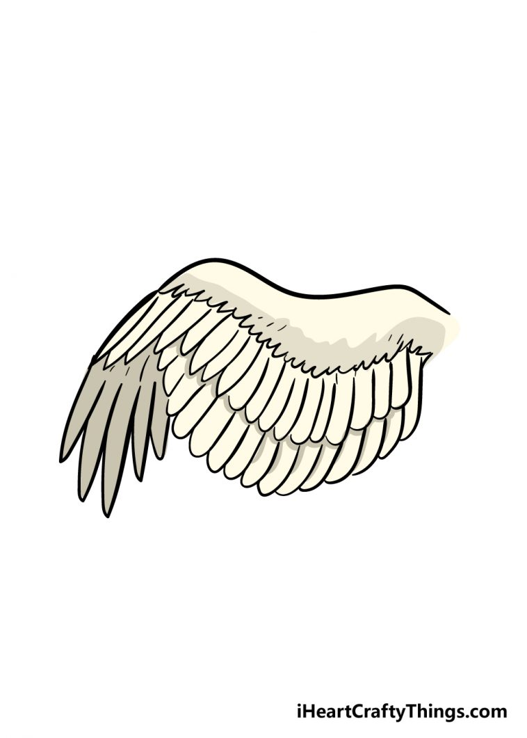 how to draw a wing image
