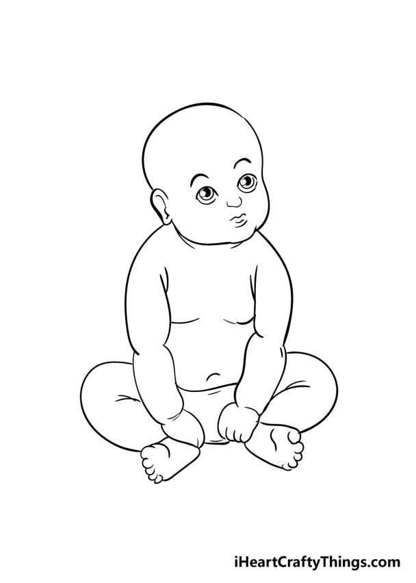 Baby Drawing How To Draw A Baby Step By Step