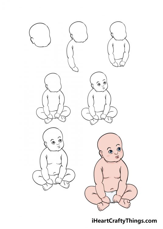 Baby Drawing - How To Draw A Baby Step By Step