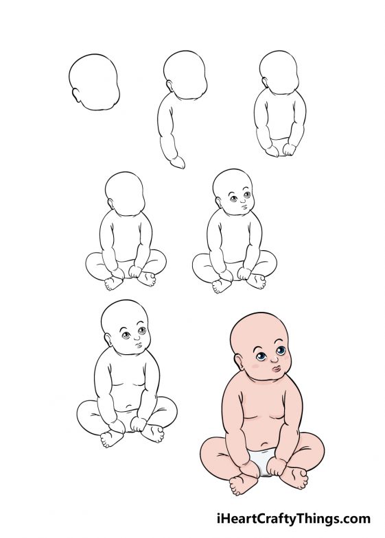 Baby Drawing - How To Draw A Baby Step By Step