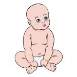 how to draw baby image