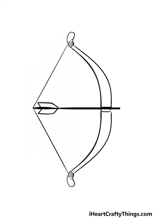 How To Draw A Bow & Arrow Step By Step - Simple Bow Drawing