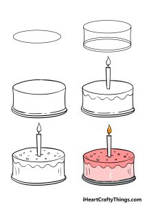 Cake Drawing - How To Draw A Cake Step By Step