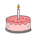 how to draw cake image