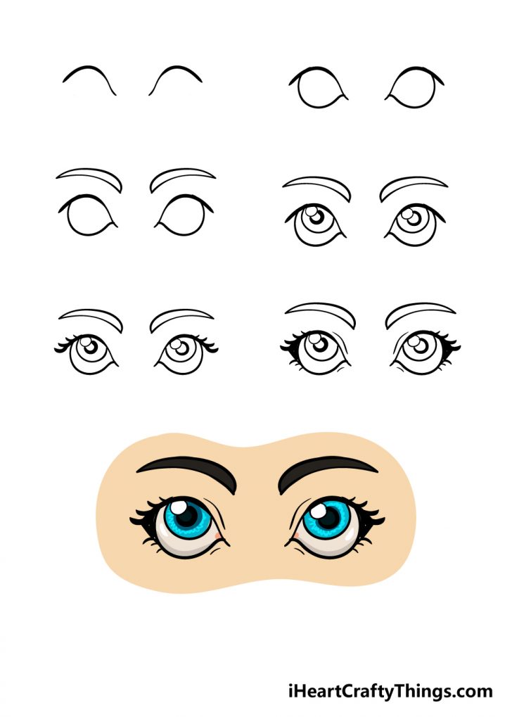 Cartoon Eyes Drawing - How To Draw Cartoon Eyes Step By Step