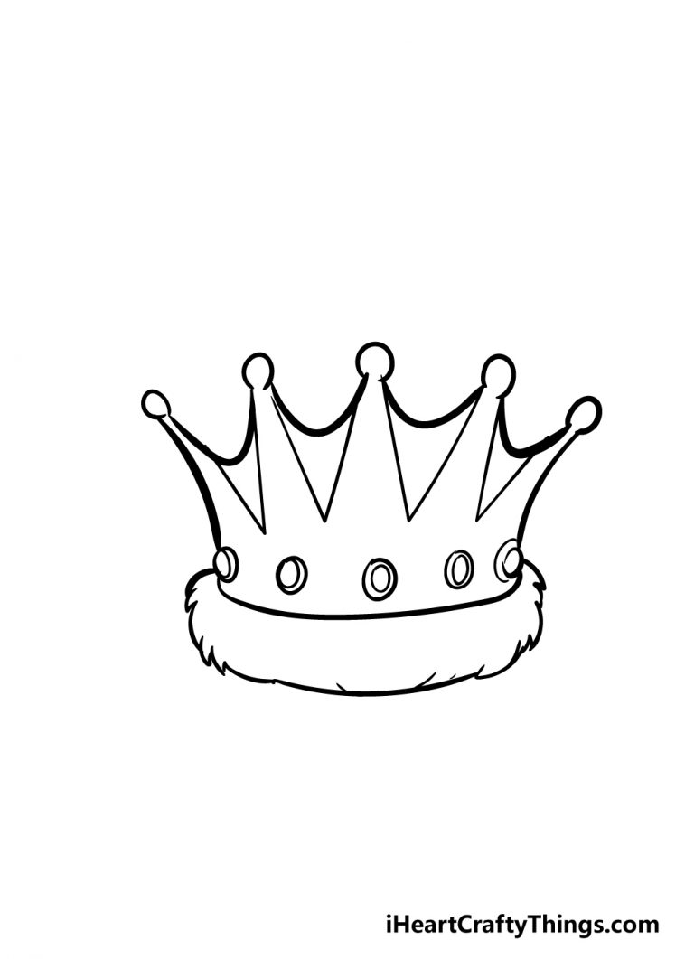 Crown Drawing How To Draw A Crown Step By Step