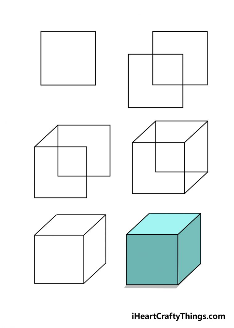 Cube Drawing How To Draw A Cube Step By Step