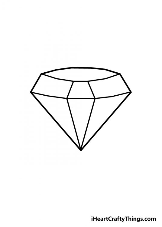 Diamond Drawing - How To Draw A Diamond Step By Step