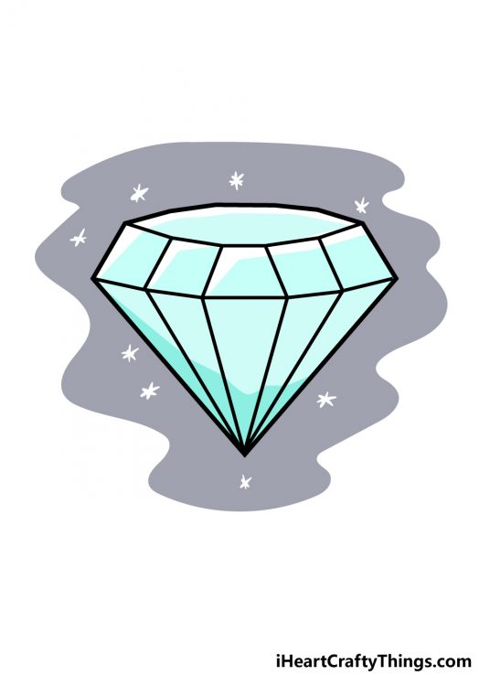 Diamond Drawing - How To Draw A Diamond Step By Step