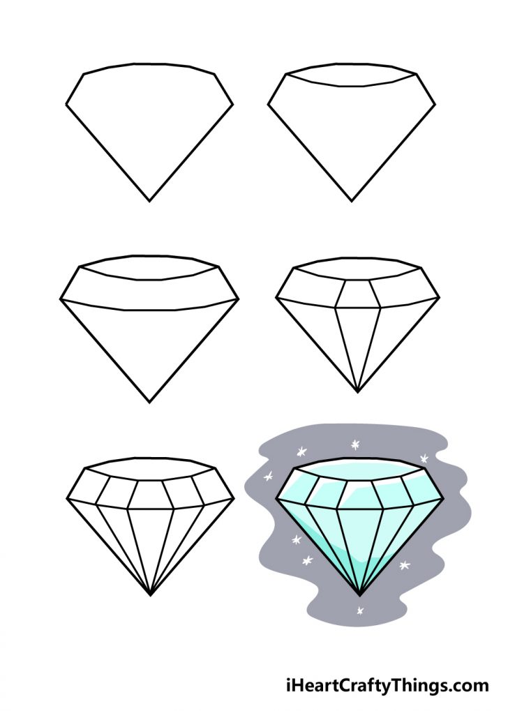 Diamond Drawing Easy Step By Step