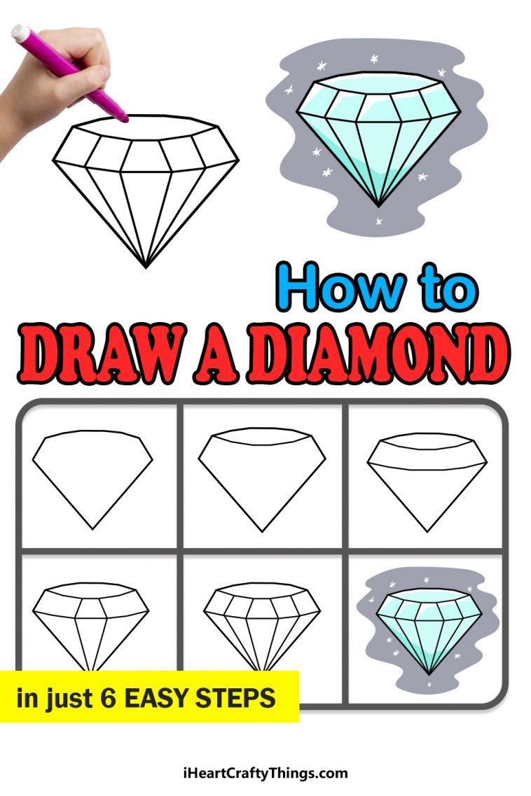 Diamond Drawing - How To Draw A Diamond Step By Step