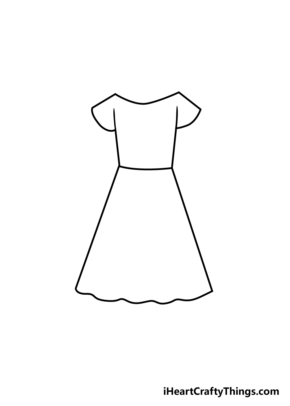 dress 3 - Hướng dẫn cách vẽ váy đơn giản với 7 bước cơ bản