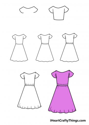 Dress Drawing - How To Draw A Dress Step By Step!