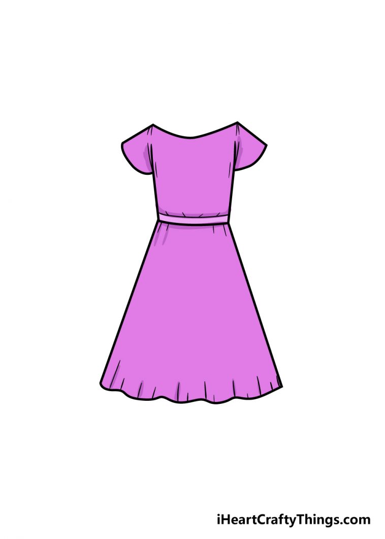 how to draw a dress image