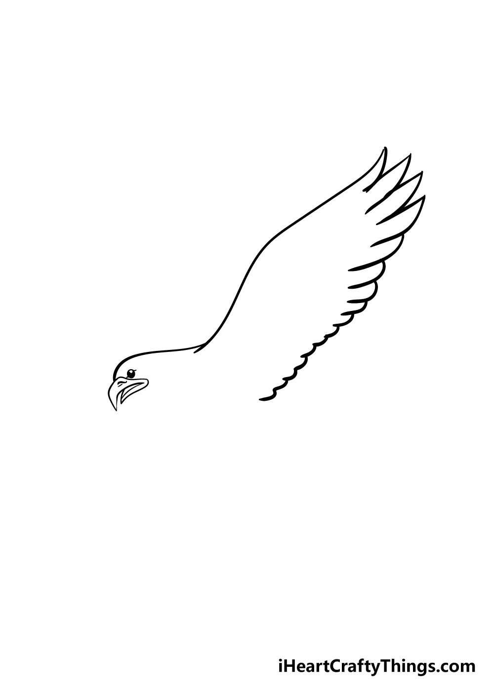 how to draw a eagle feather step by step