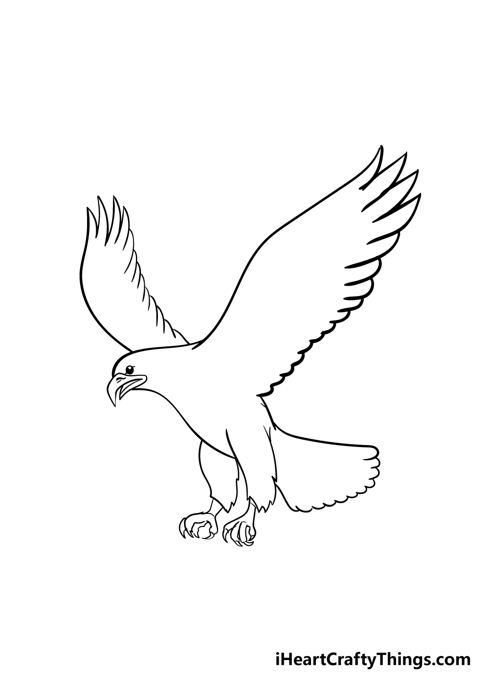 How To Draw An Eagle Flying Step By Step