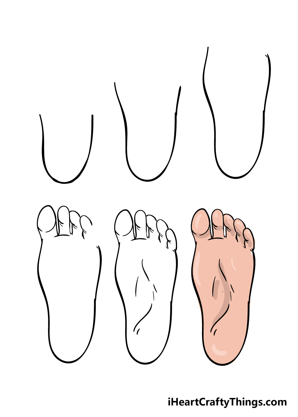 Foot Drawing - How To Draw A Foot Step By Step