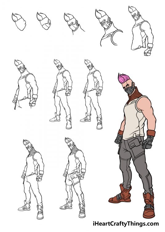 Fortnite Character Drawing - How To Draw A Fortnite Character Step By Step