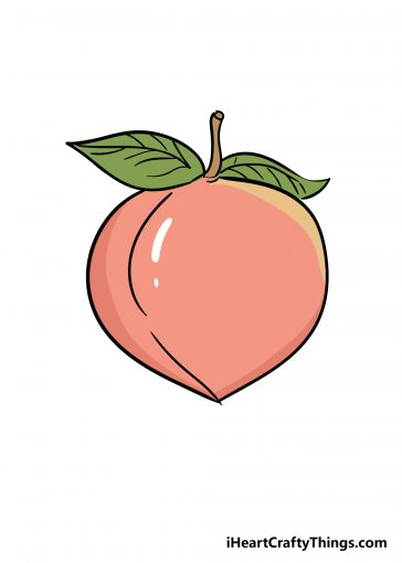 how to draw peach image