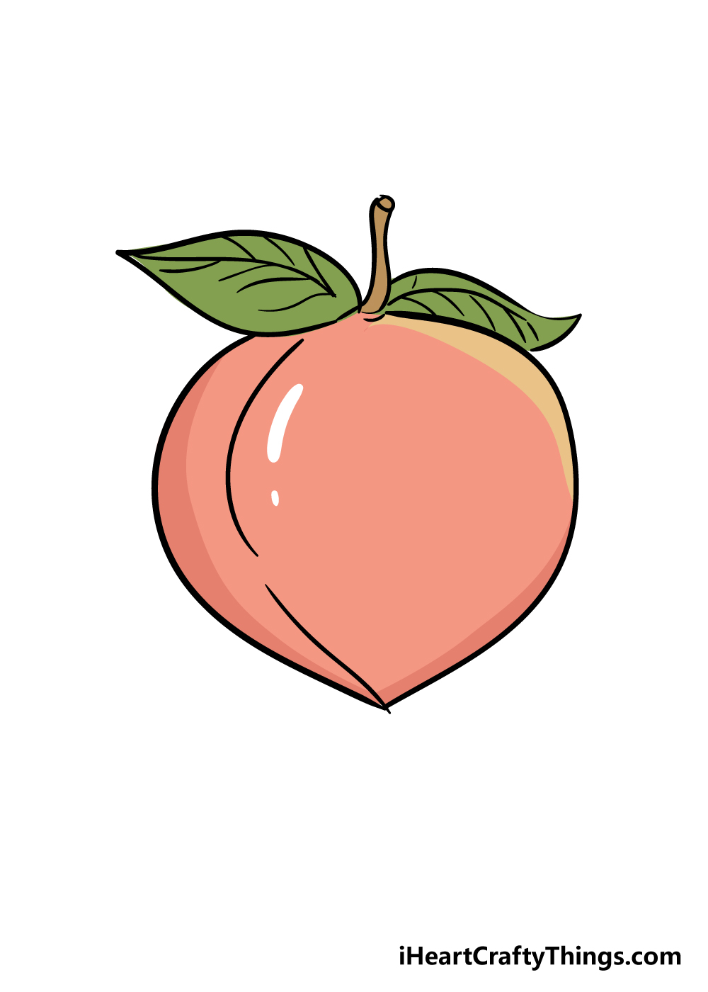 Peach Drawing How To Draw A Peach Step By Step