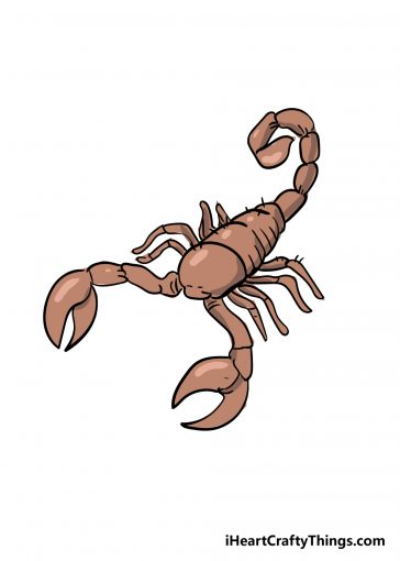 how to draw scorpion image