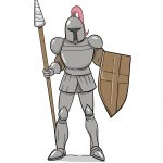 how to draw knight image