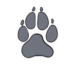 how to draw a dog paw image