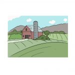 how to draw farm image