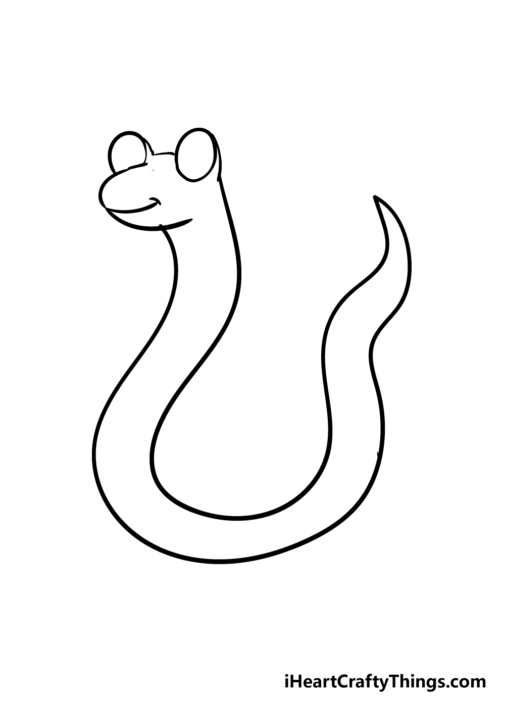 snake drawing step 3