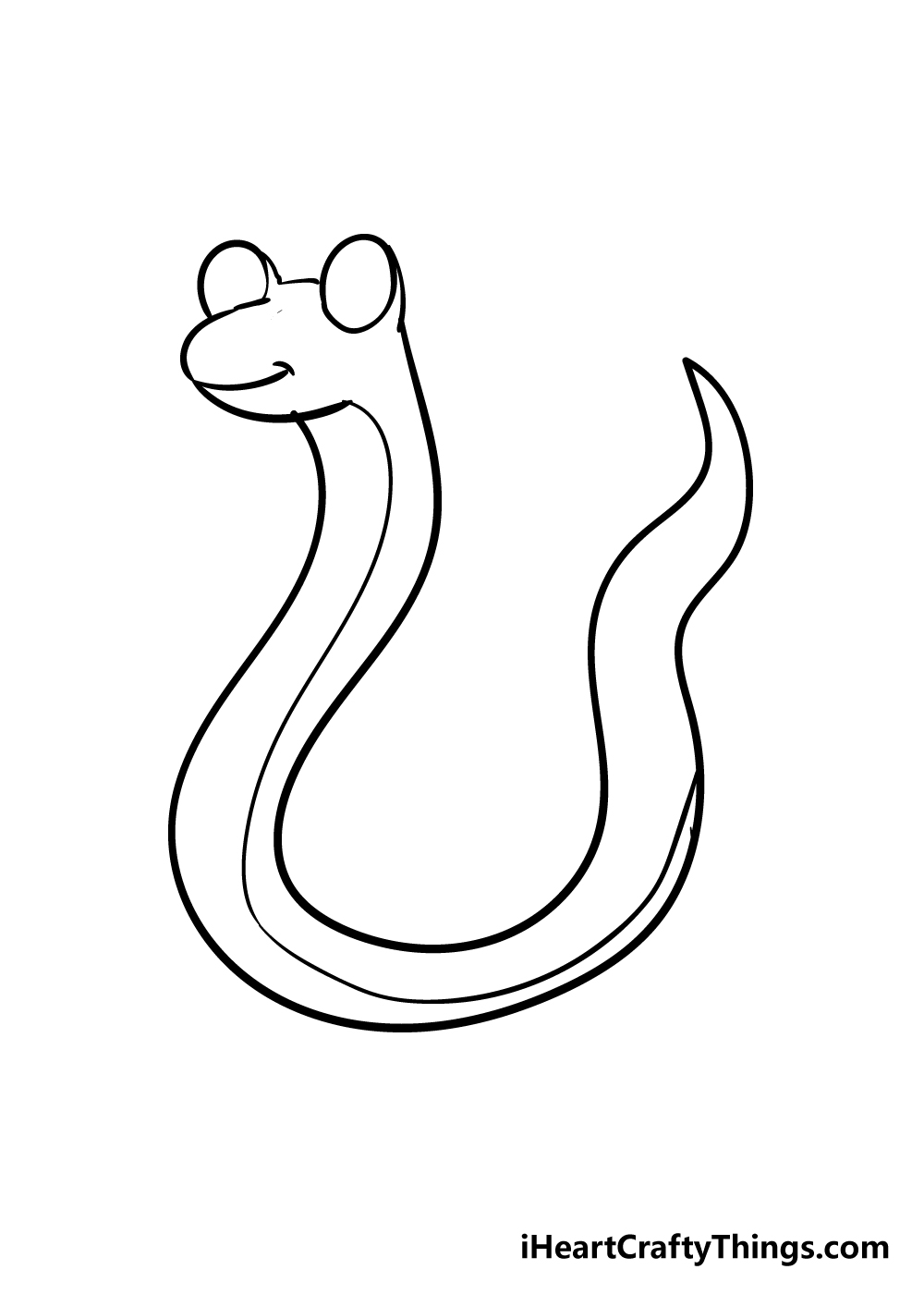 snake drawing step 4