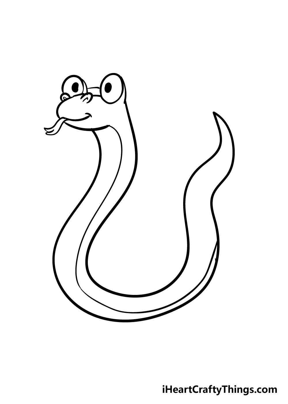 snake drawing step 5