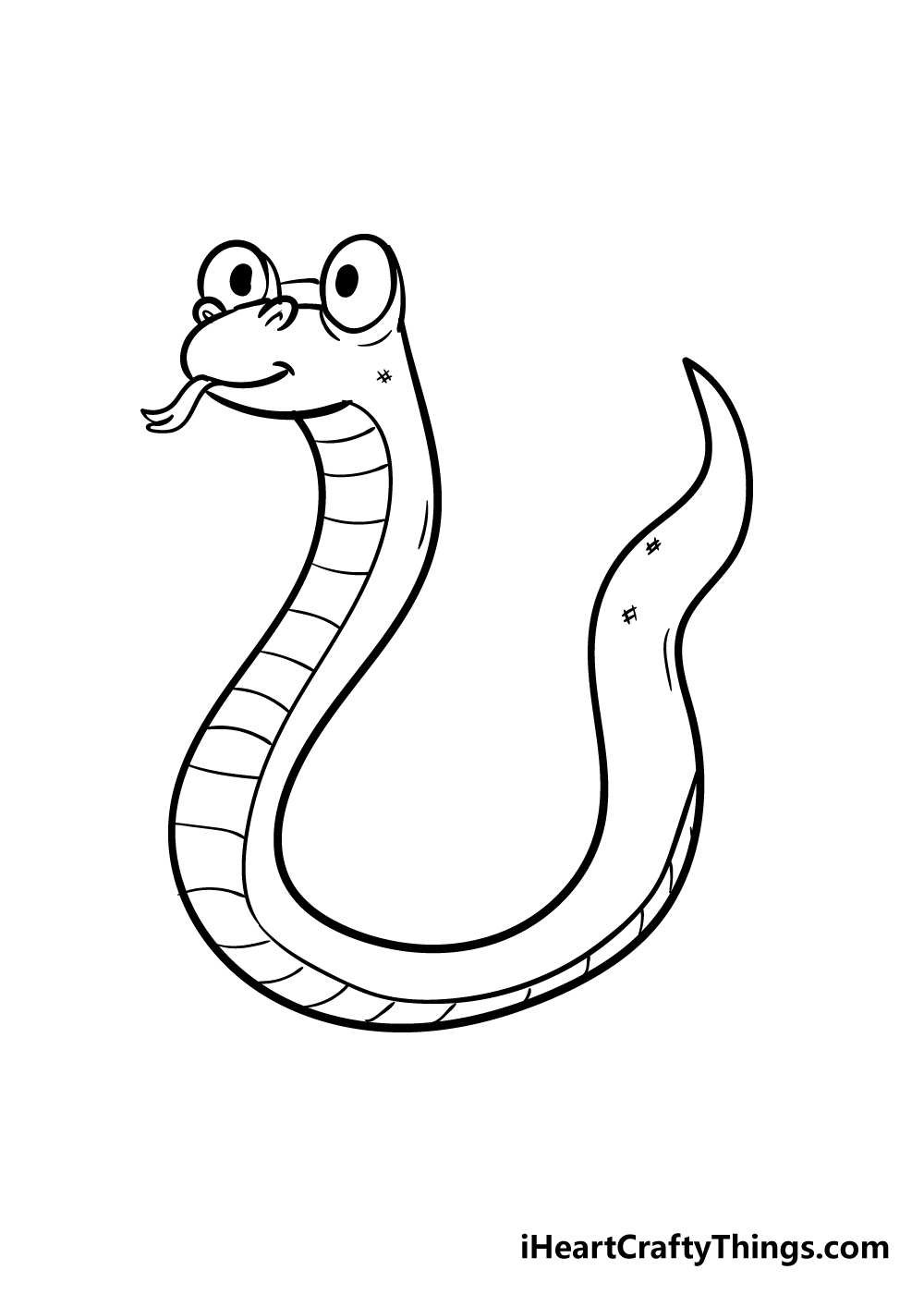 snake drawing step 6
