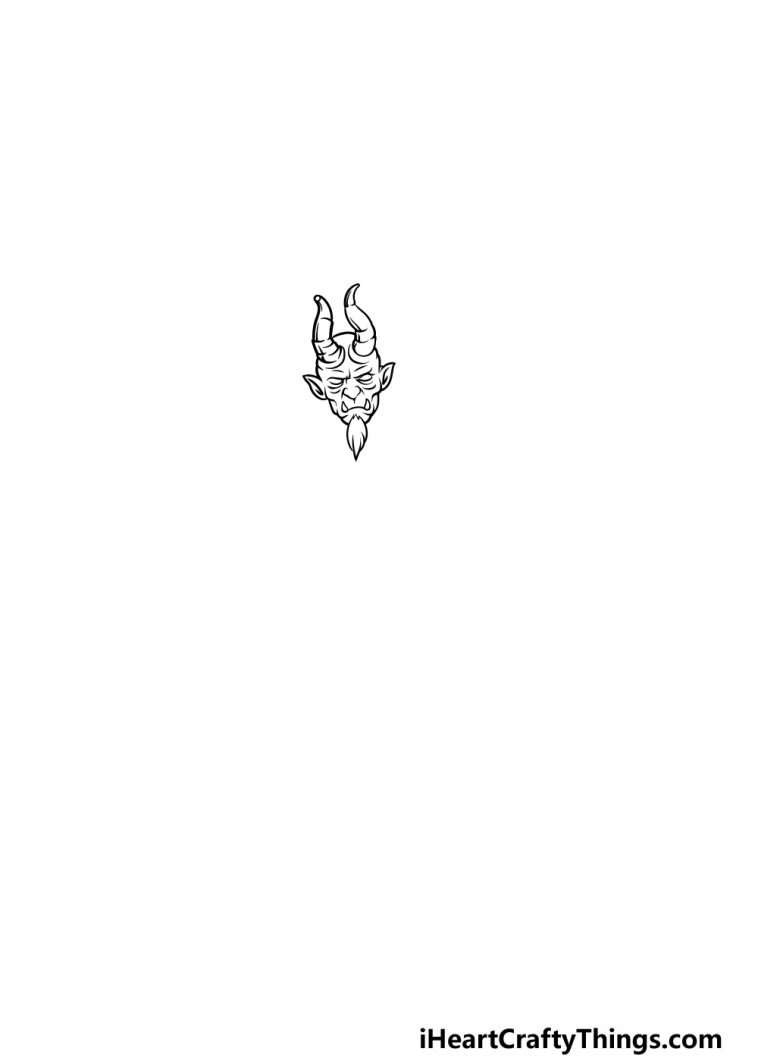 Demon Drawing - How To Draw A Demon Step By Step