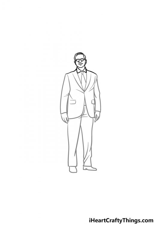 Suit Drawing - How To Draw A Suit Step By Step