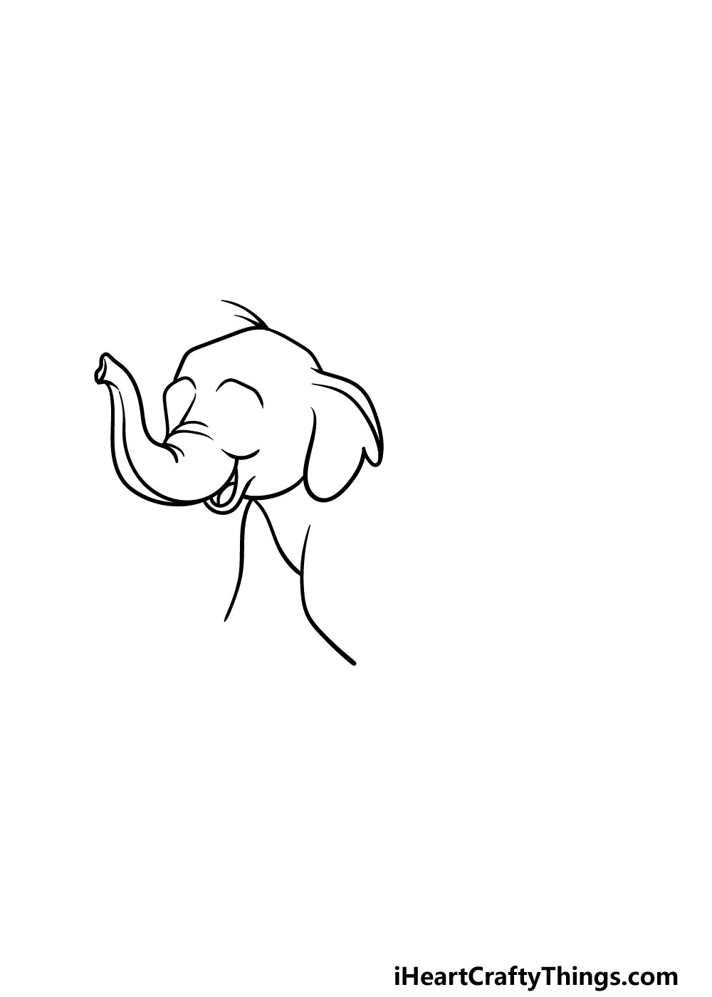 drawing a baby elephant step 2