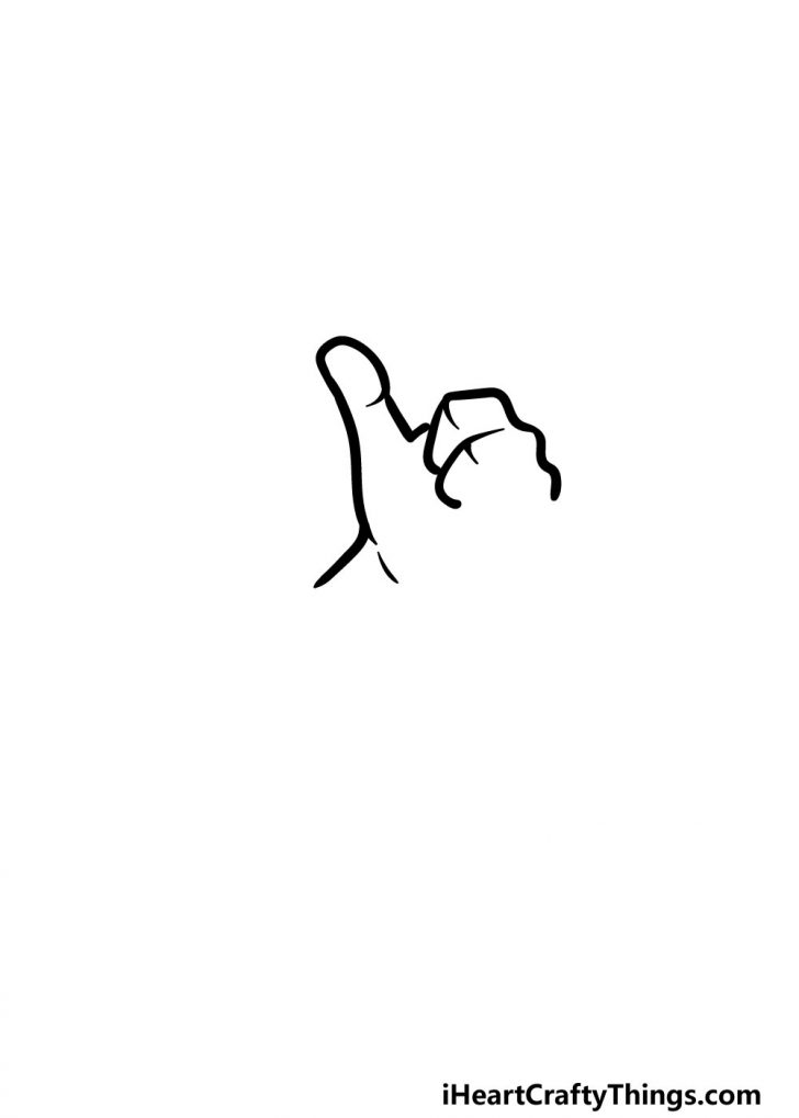 drawing a thumbs up