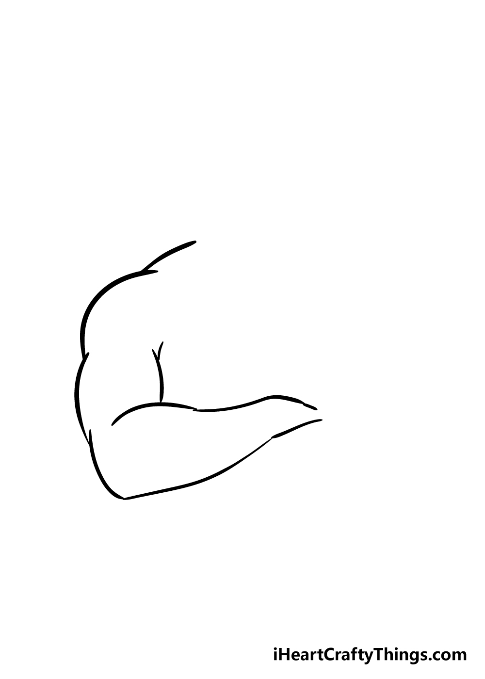 crossed arms drawing step 2
