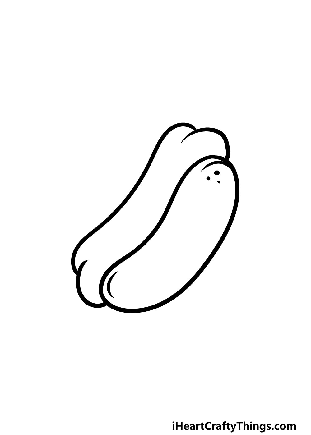 drawing a hotdog step 2