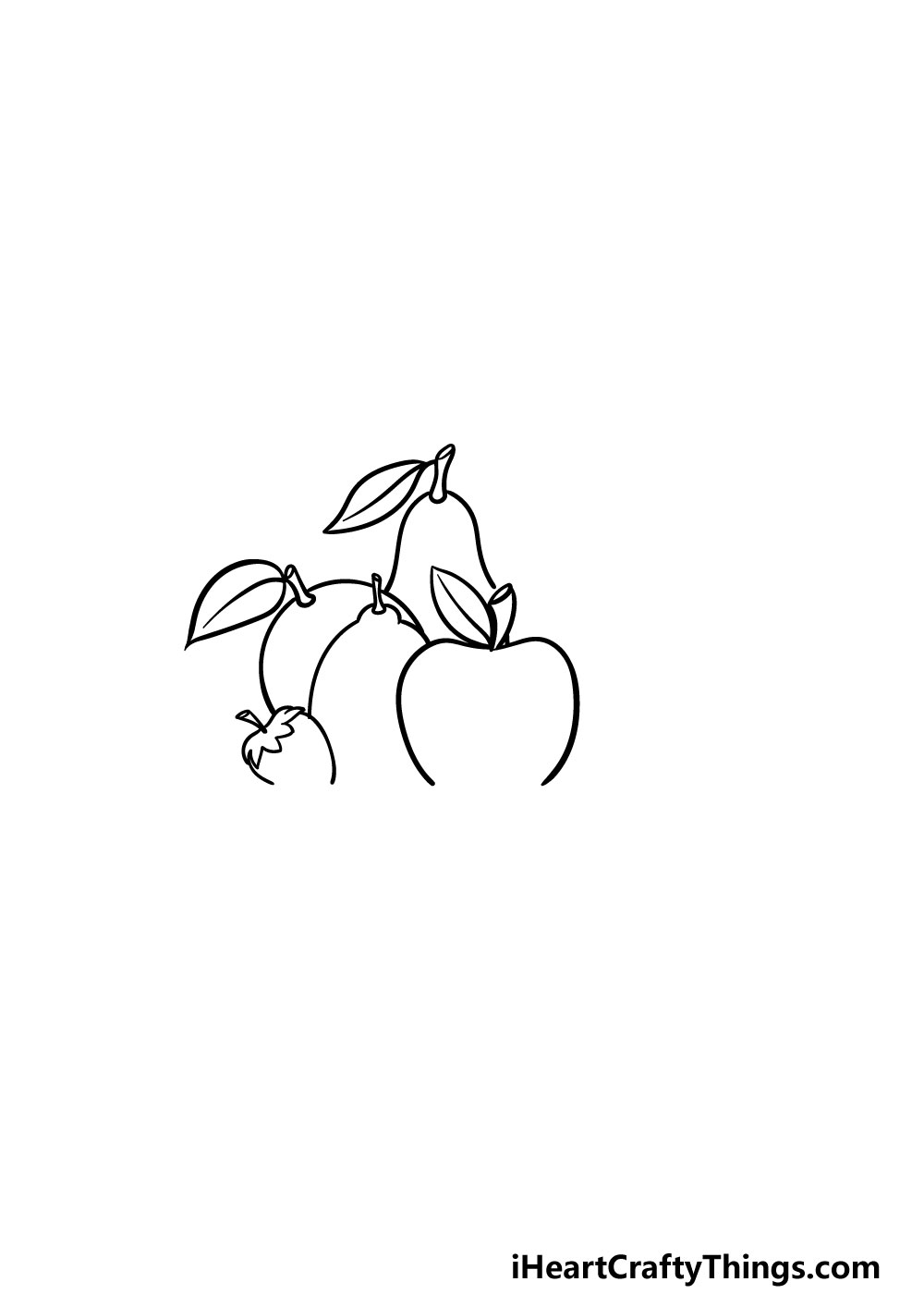 drawing fruits step 2
