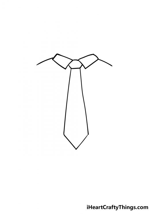 Tie Drawing - How To Draw A Tie Step By Step