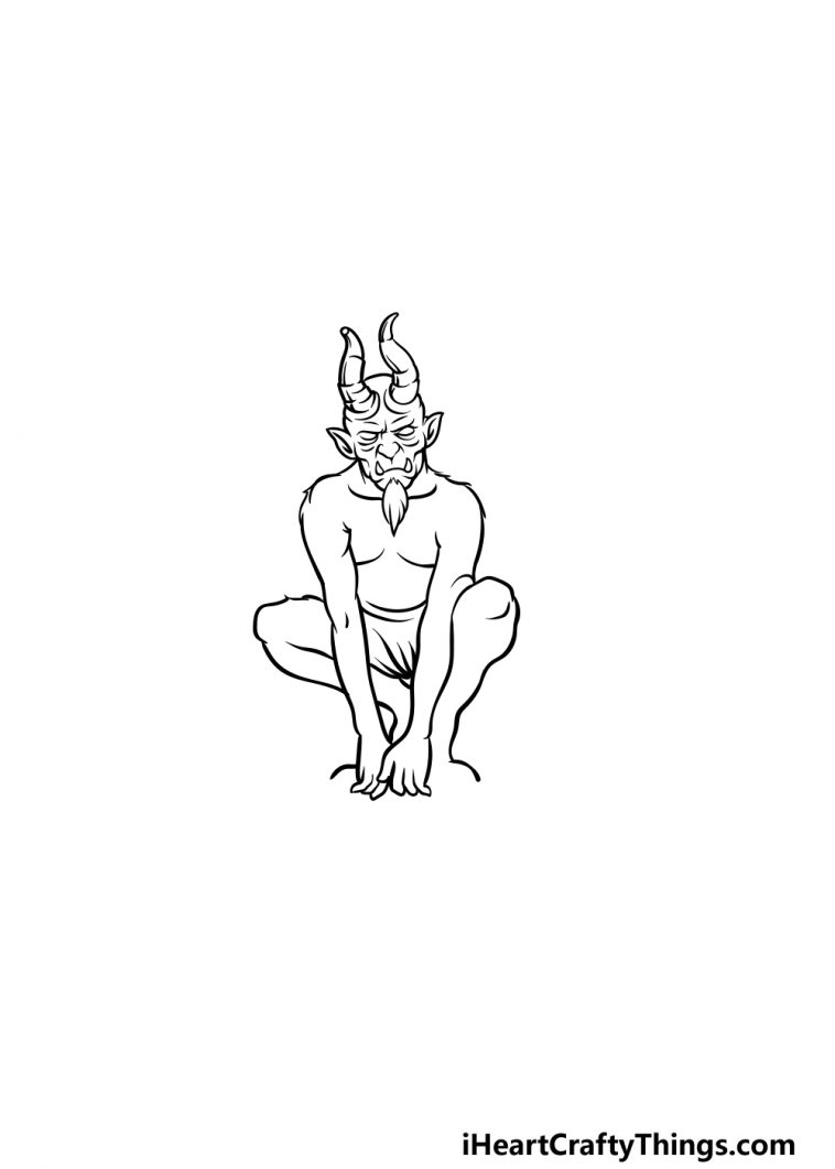 Demon Drawing - How To Draw A Demon Step By Step