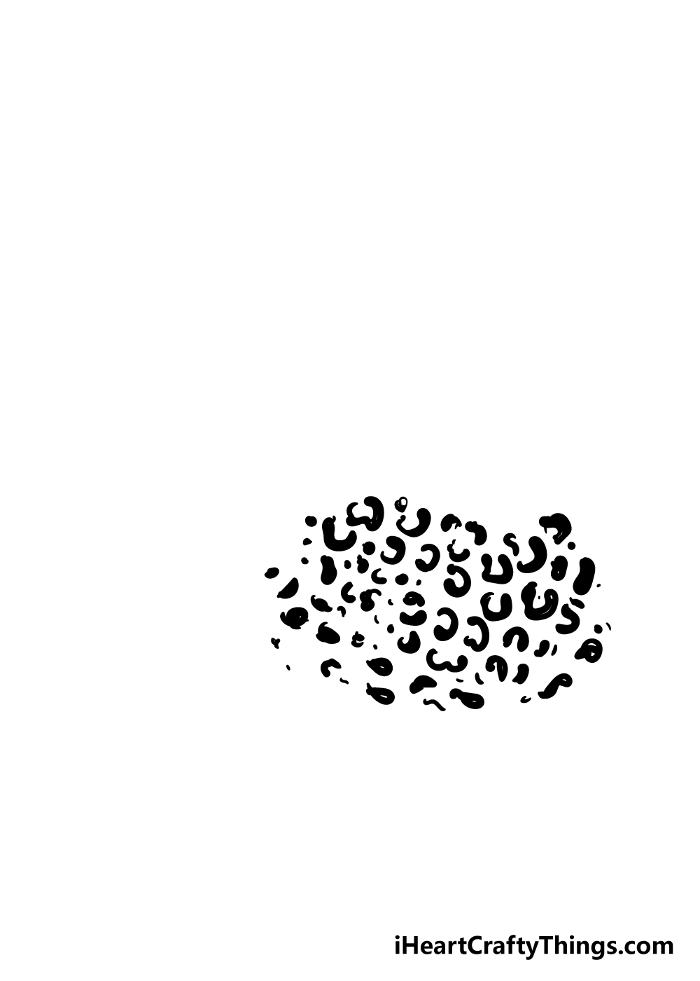 cheetah print drawing step 3