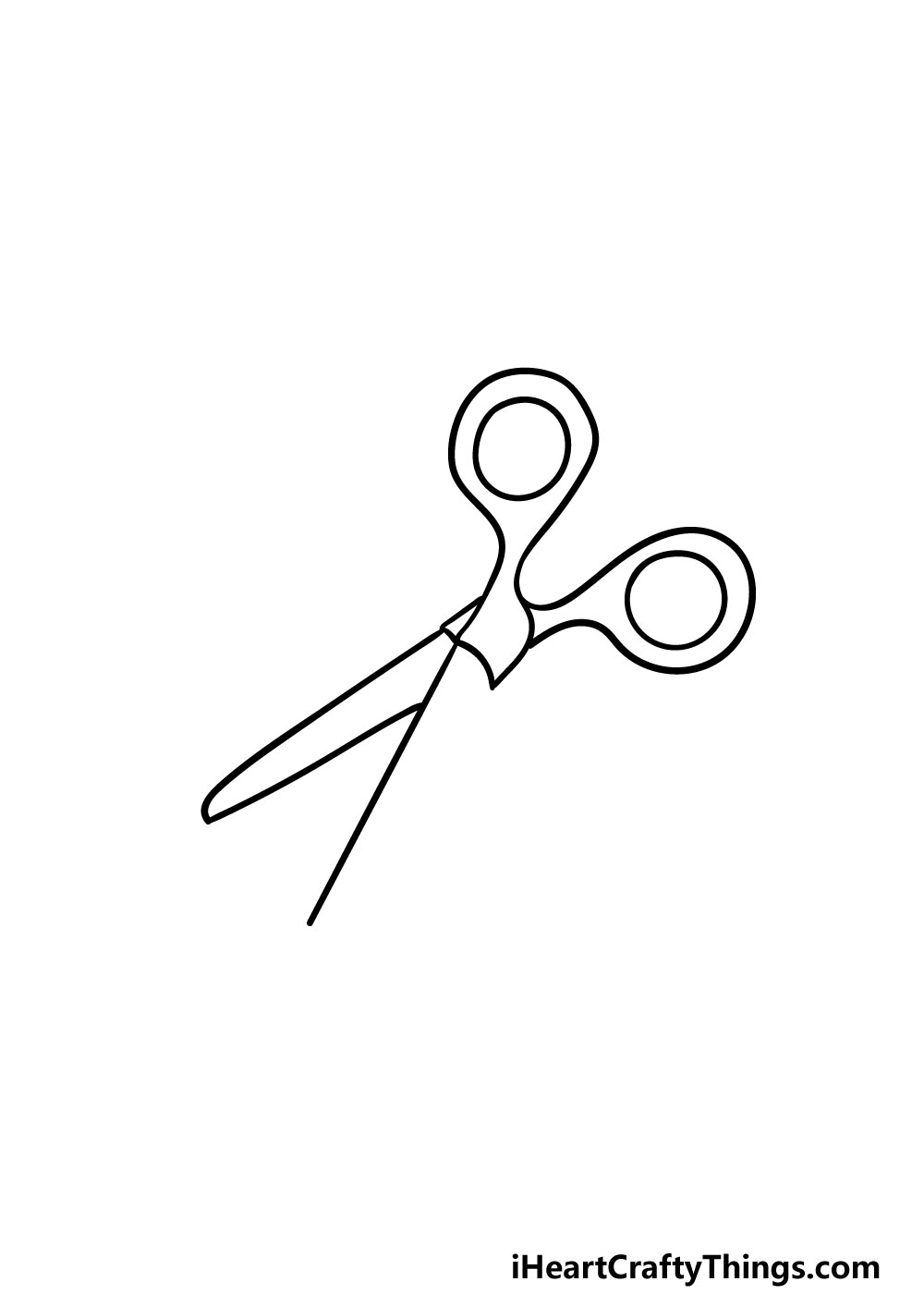 drawing scissors step 4