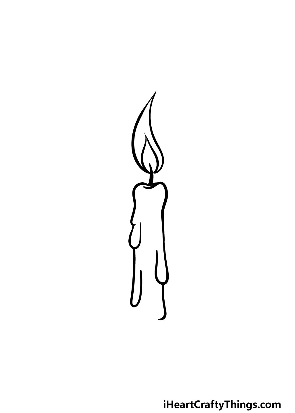drawing a candle step 4