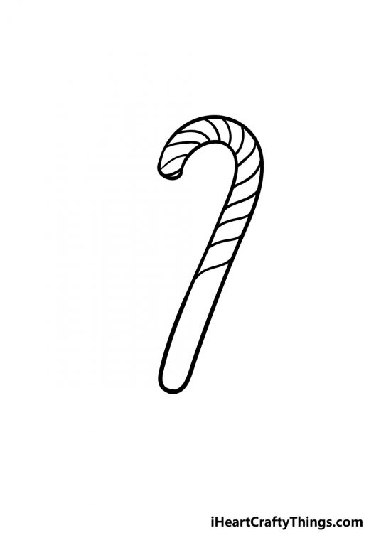 Candy Cane Drawing - How To Draw A Candy Cane Step By Step