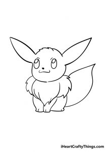 Eevee Drawing - How To Draw Eevee Step By Step