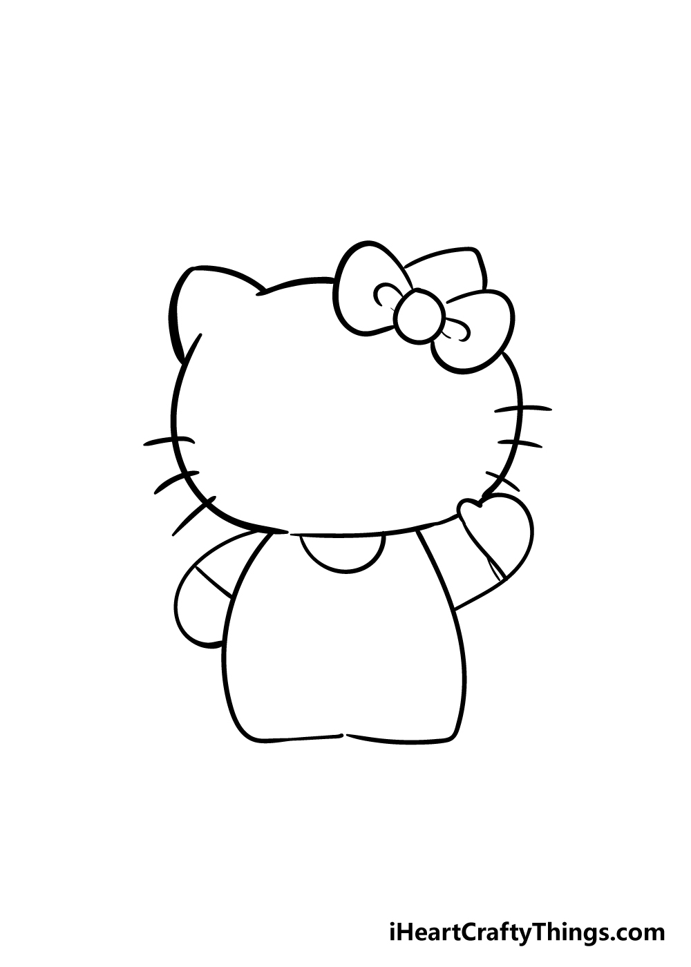 hello kitty drawing step 4